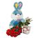 red roses with plush toy and chocolates. Turkey